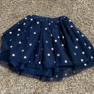 Girls navy blue skirt with stars